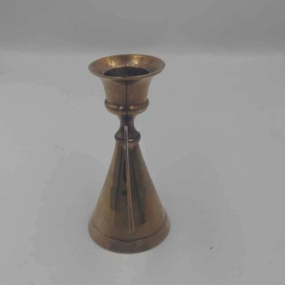 Solid Brass Hand made candlestick candle stick holder angel Christmas - Picture 2 of 7